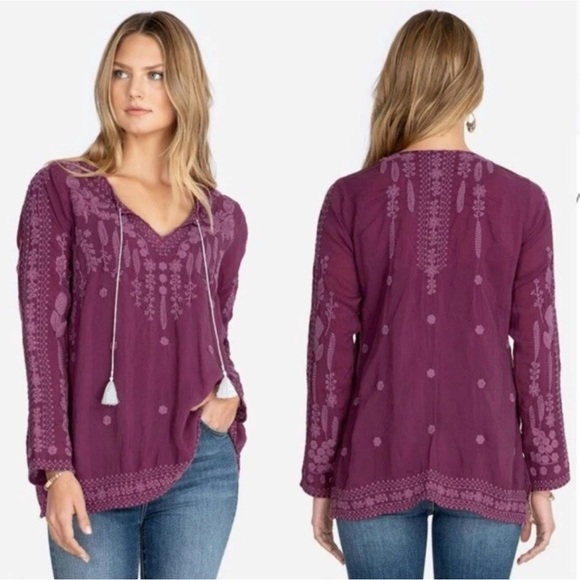 🌺Gorgeous Johnny Was Santorini M Tonal Embroidered Tunic Top - Picture 9 of 9